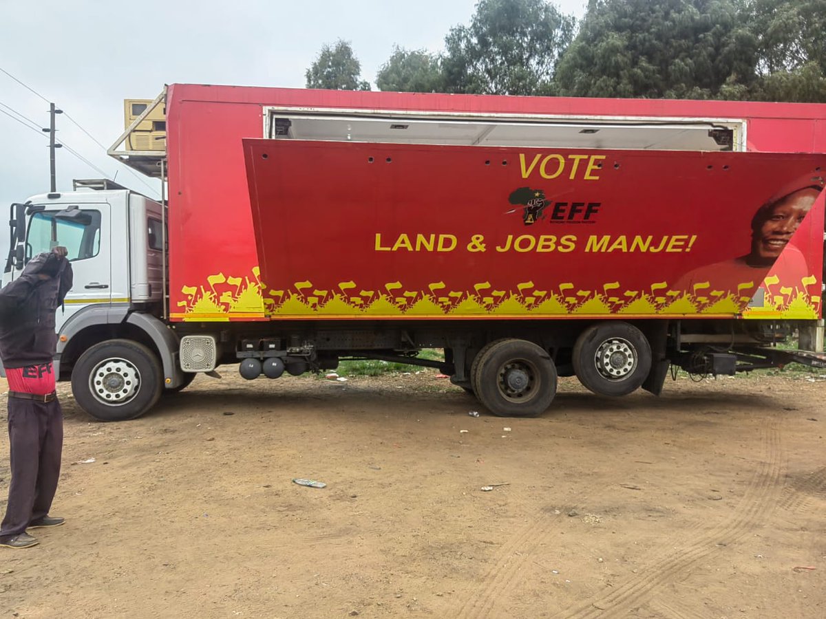 Truck is ready for community meetings in Mkhondo by-elections.

#EFFourLastHOPE