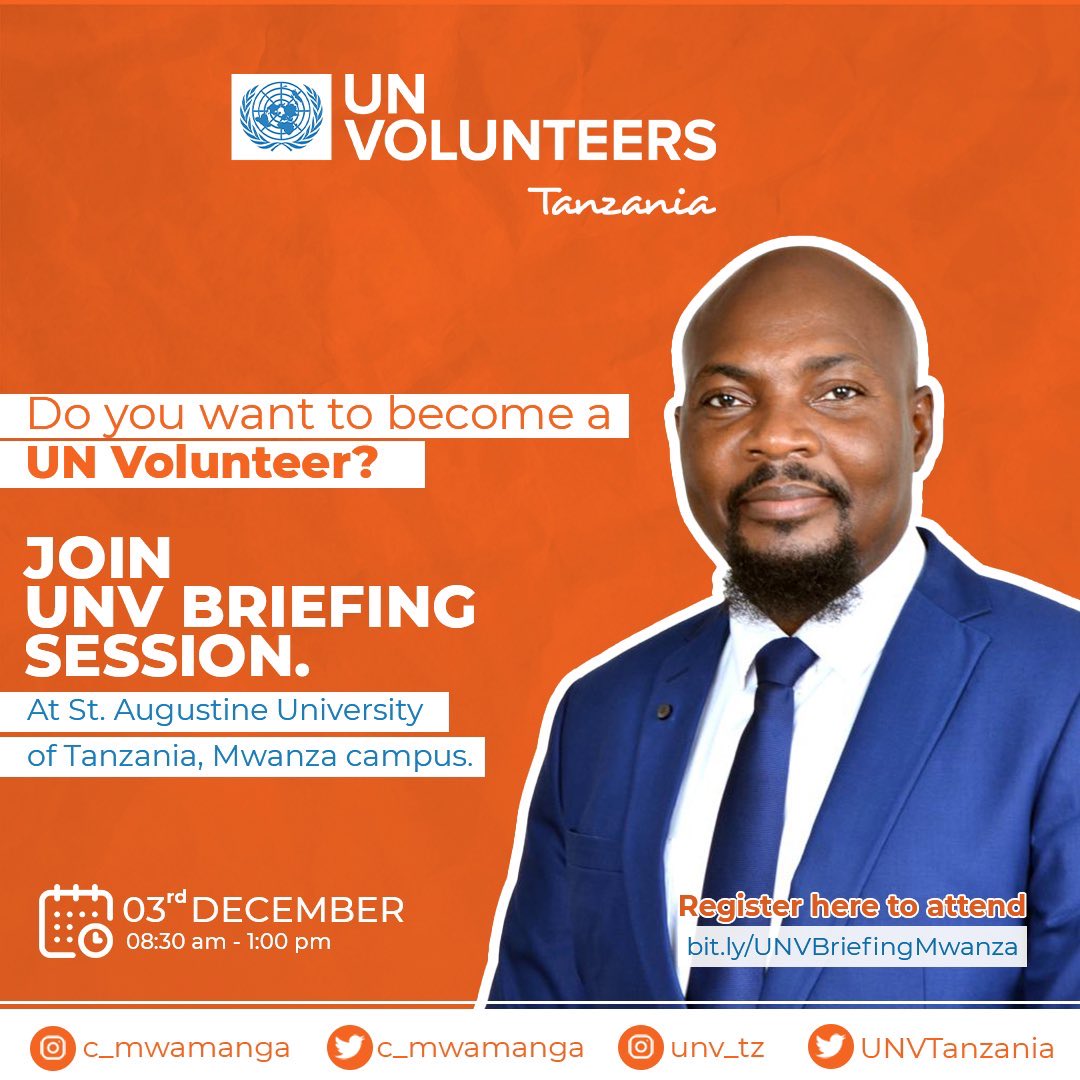 TweveDevota's tweet photo. Coรถrdinator @c_mwamanga wa @UNVTanzania leo yuko SAUT Mwanza kutoa madini ya jinsi gani unaweza kupata nafasi za kujitolea. #UNVTZ #IVDTZ2022 https://t.co/y08GljvYIh