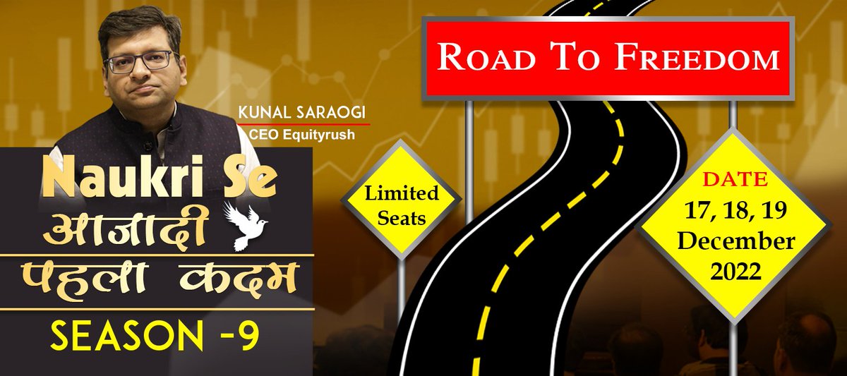 equity_rush's tweet photo. Naukri Se Azaadi season - 9 will Now Premiere on December 17th, 2022!

Learn More at : https://t.co/vOwdrSoI3S

#naukriseazaadi #season9 #limitedseats #registernow #HarChartKuchKehtahai #technicalanalysis #nsa #monthlyincome #trading 
#training #kunalsaraogi https://t.co/qs7dHfvNW6