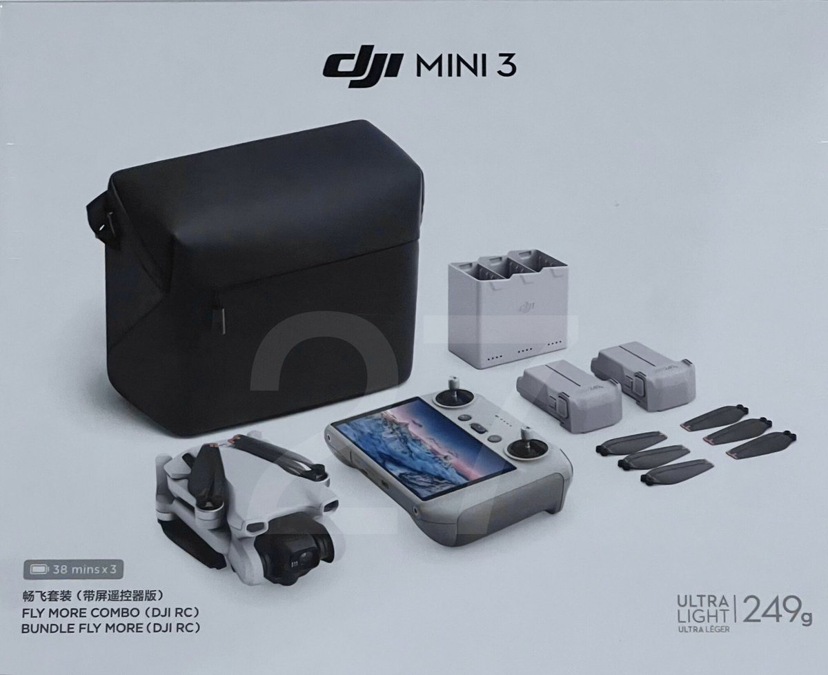 JasperEllens's tweet photo. Exclusive: boxes of the #DJIMini3 are popping up at retailers. Expect a teaser soon.

No sensors - Vert. video - 10km - 38 min batt. And the #confirmation: the return of the #FlyMoreCombo!

@OsitaLV @DealsDrone @TheDroneGeekPA @DroneXL1 @IshveenaSingh @KANZHAJI @DronewatchNL https://t.co/cUjyaCB1iS