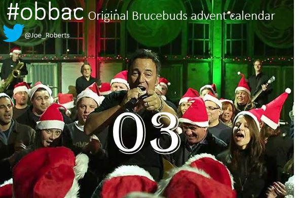 December 3rd

youtu.be/RmUG1ffgKFw

#obbac #BruceBuds #EStreetNation
<a href="/springsteen/">Bruce Springsteen</a> #adventcalendar 
#Bruce #Springsteen