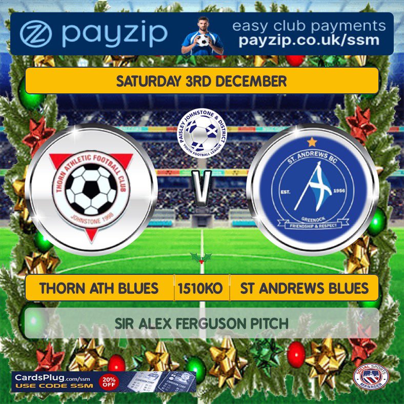 Massive game for the boys this afternoon when we travelling up the M8 to play <a href="/2006Blues/">Thorn Athletic U21</a>. It’s always a competitive game and let’s hope for another great game. #comeonstandys