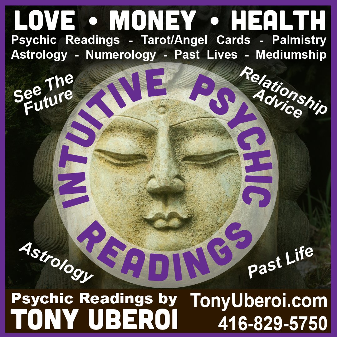 tonyuberoi's tweet photo. Intuitive #Psychic Readings...
https://t.co/QkkLMwF9Uf
#AngelCards #Astrology #Emtionalhealing #Hellth #Intuative #Love #Midium #Money #Numerology #Psychiccanada #Psychicottawa #Psychictoronto
#TonyUberoi ... https://t.co/dH2vtsmkzd