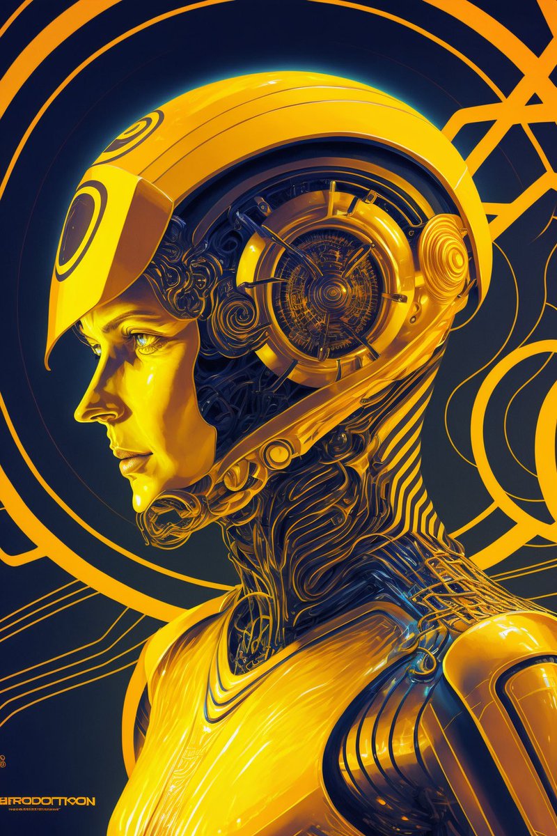 hartemusone's tweet photo. Some of my evening exploration for vintage scifi movie poster with yellow and chromes #yellow #cinema #80s #scifi #illustrations #ai #researchs #art #midjourney #light #poster #posterart #posterdesign #posters https://t.co/HUULX4nudC