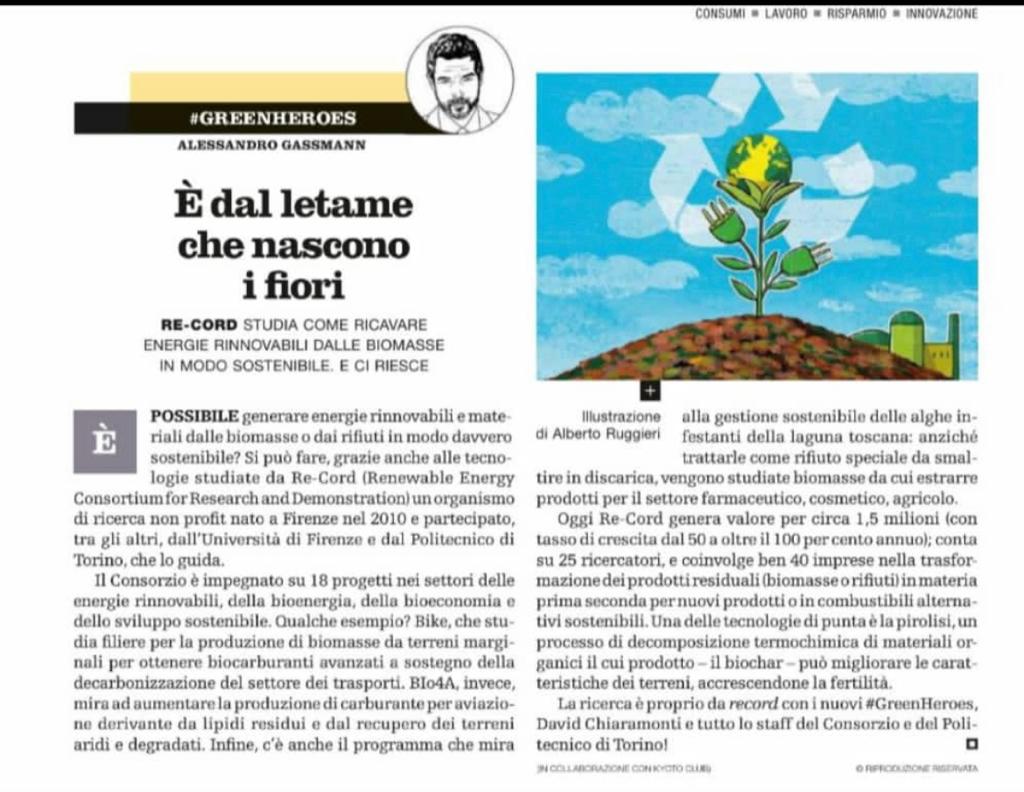 La nostra ricerca "da RE-CORD" raccontata da Alessandro Gassmann sul <a href="/ilvenerdi/">Il Venerdì di Repubblica</a> di <a href="/repubblica/">Repubblica</a> nell'ambito del progetto #greenheroes lanciato da <a href="/GassmanGassmann/">Alessandro Gassmann 🌳</a> col supporto scientifico del <a href="/Kyoto_Club/">Kyoto Club</a> 
greenheroes.it
