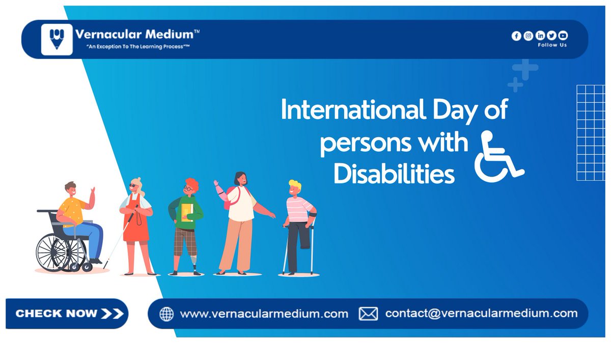 vm_eduportal's tweet photo. On this World Disabled Day, let us speak up for the rights of the especially abled in order to offer them the best gift ever.
.
.
#disabled #disability #disabilityawerness #disabilities
#think #learn #exicute #vernacularmedium https://t.co/daGi8wR1GM