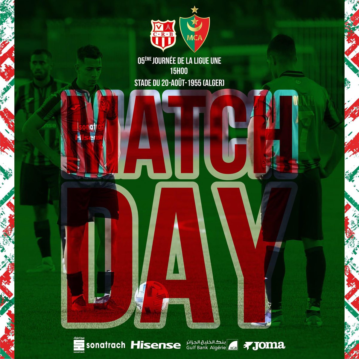 MCA_Insider's tweet photo. 🏆 @AlgeriaLfp - MD 5
🆚 @Crbelouizdadoff
📅 Saturday , December 3rd 2022
🕔 03:00pm 🇩🇿
🏟️ 20 August 1955 Satdium
#CRBvsMCA
#WeAreMCA 🟢🔴
#MCA101 https://t.co/EWEvmCb1gR