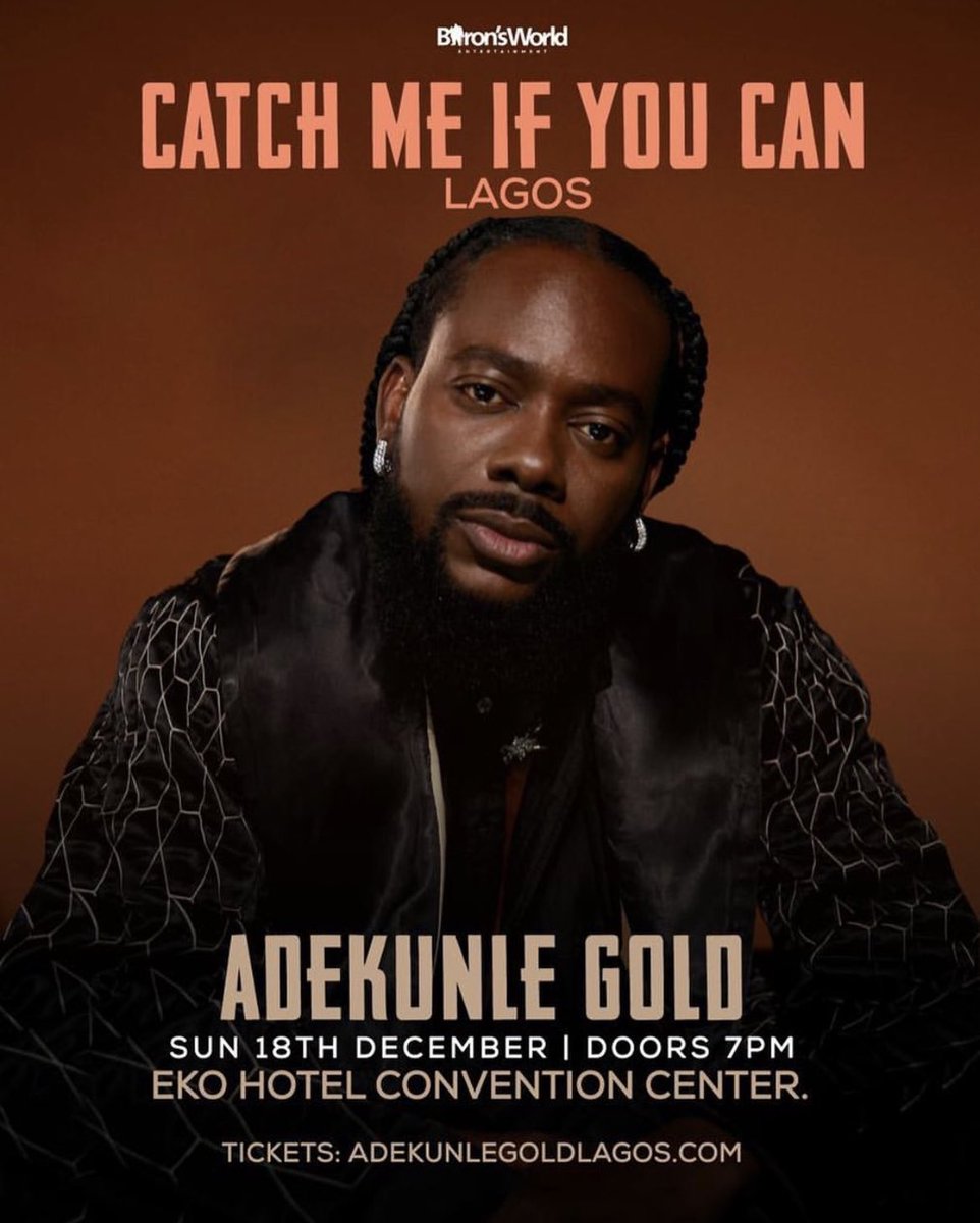 adekunleGOLD's tweet image. LAGOS • DEC 18th 
Tickets: ticketsir.com/events/903a42f…