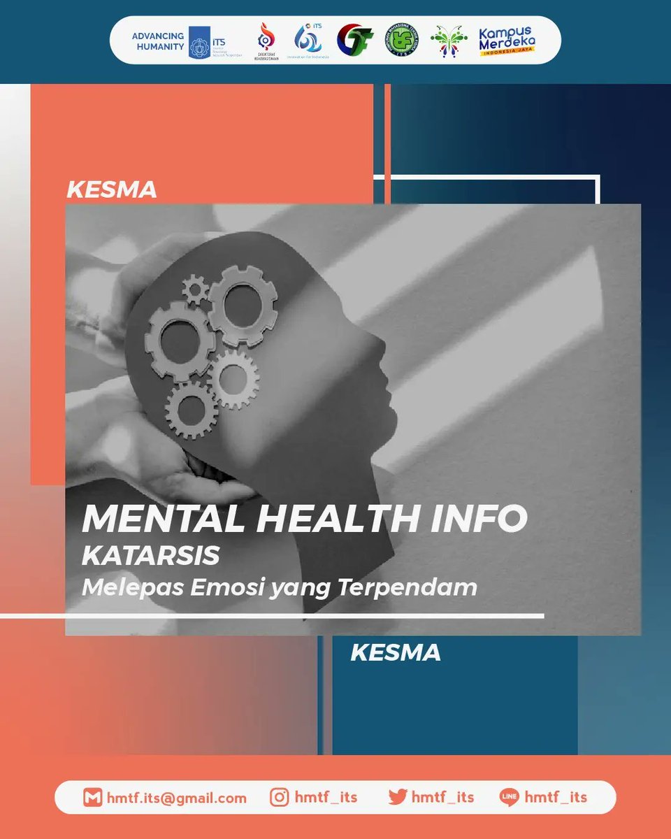 HMTF_ITS's tweet photo. [MENTAL HEALTH INFO : KATARSIS]

Halo, mahasiswa Teknik Fisika!👋🏻

Bagi sebagian orang, mengungkapkan emosi yang sedang dirasakan tidaklah mudah dan berujung dipendam sendiri. Dan ternyata banyak loh dampak buruk yang dihasilkan dari memendam emosi! https://t.co/11NlBSfIE9