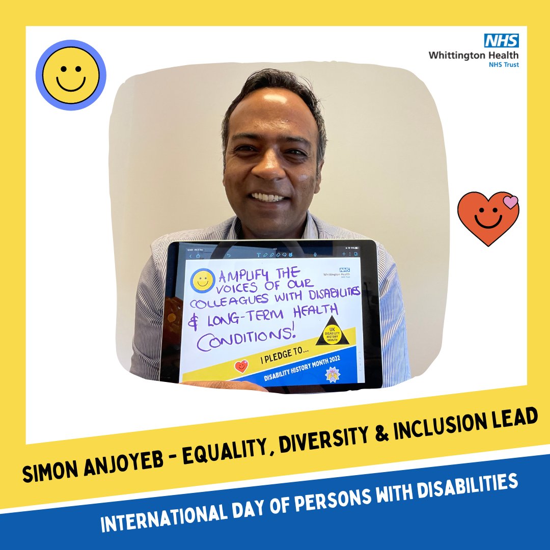 Today is #InternationalDayOfPersonsWithDisabilties 🎉

We asked some of our colleagues to pledge a message to persons with disabilities. 💙

Simon is our EDI lead and wants to "Amplify the voices of colleagues with disabilities &amp; long-term health conditions".