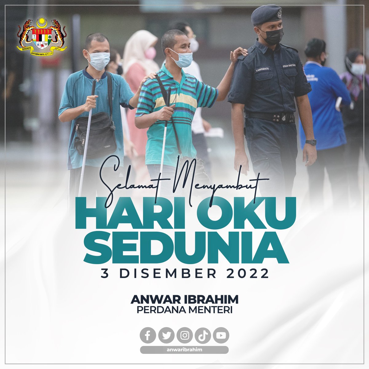 Kerajaan Perpaduan pimpinan saya akan terus memberi fokus kepada usaha pemantapan dan pemerkasaan golongan OKU melalui kebijakan yang tuntas.