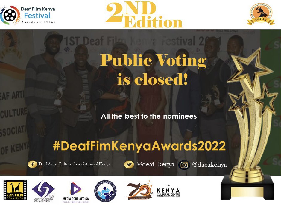 deaf_kenya's tweet photo. All the best of luck to the nominees in the beauty models contestants and beauty fashion photographic public voting closed yesterday.  #DeafFilmKenyaAwards2022 https://t.co/gz8oU2lcwS