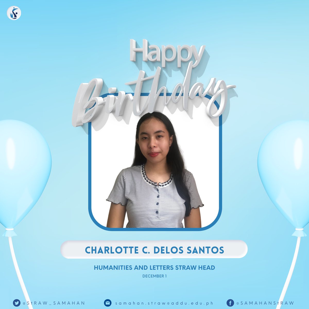 StRAW_SAMAHAN's tweet photo. Belated Happy Birthday to our Humanities and Letters StRAW Head, ๐พ๐๐๐ง๐ก๐ค๐ฉ๐ฉ๐ ๐ฟ๐๐ก๐ค๐จ ๐๐๐ฃ๐ฉ๐ค๐จ! ๐
Happy birthday as well to our Computer Studies StRAW Head, ๐
๐ค๐จ๐ ๐ฝ๐๐ฃ๐๐๐ช๐! ๐
#STRAWForEveryone ๐ฅ https://t.co/C0y07sQI9f