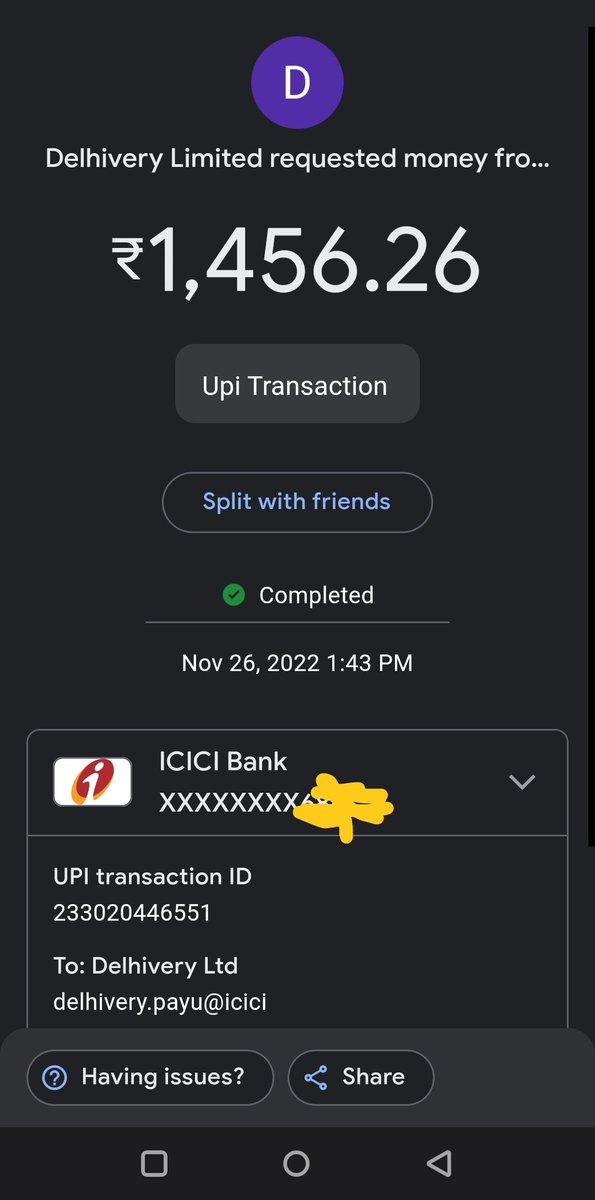anu02101's tweet photo. @help_delhivery I was asked to pay twice by your delivery partners saying the payment was not received by them.later on i got confirmation that amount was deducted twice. See the screenshot and refund my amount asap. @nykaafashion https://t.co/69T5U4lTnF