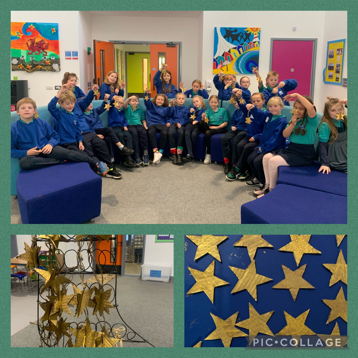 MissSJones2's tweet photo. Creu addurniadau Nadolig allan o ddeunyddiau ailgylchu! Diolch i’r Cyngor Eco am drefnu’r gystadleuaeth 😊 We created Christmas decorations out of recycling materials. Thank you to the Eco Council for organising the competition. https://t.co/P24PgafbLd