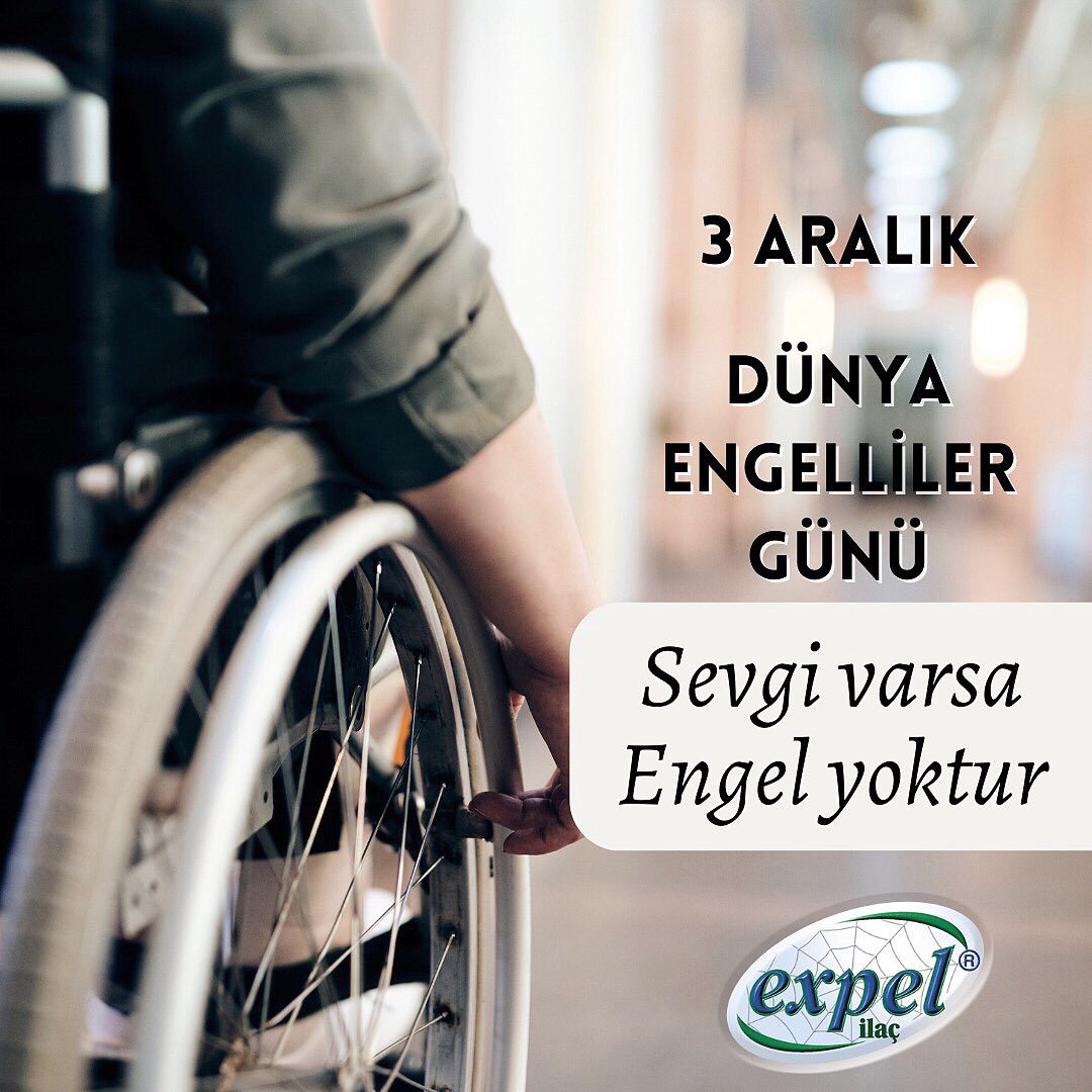 IlacExpel's tweet photo. 3 Aralık Dünya Engelliler Günü
Sevgi Varsa Engel Yoktur

#3aralıkdünyaengellilergünü 
#3aralıkdünyaengellilerfarkındalıkgünü #3aralık https://t.co/4HaXbb9fkL