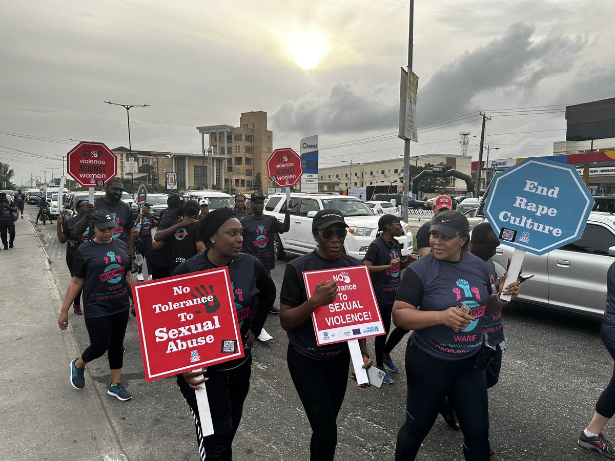 OfficialEgoBoyo's tweet photo. #NoTolerance to Rape, Sexual assault or Violence, Sex trafficking and abuse of any kind..
#NOMEANS
#16DaysOfActivism
@WARIF_NG
Well done to Dr DaSilva Ibru and her team for another successful walk.. https://t.co/fsjk3Z3CpU