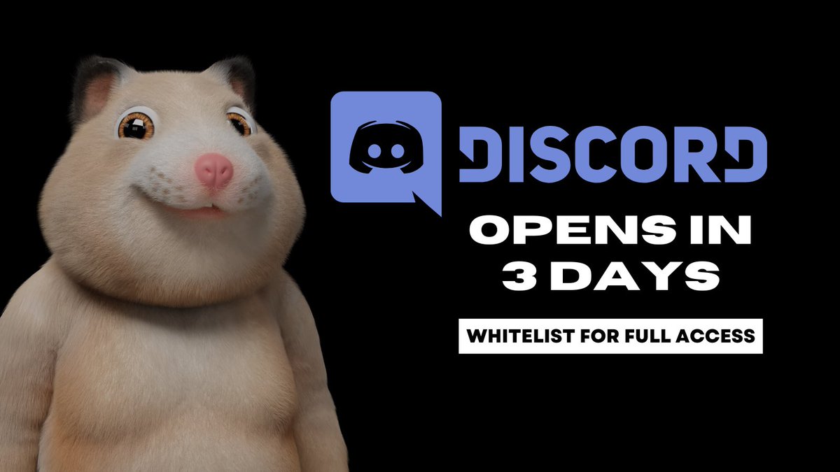 FatHamstersNFT's tweet photo. Discord unlocks in 3 DAYS.

Whitelisted will have full channel access. Check @FHC_Collabs for WL opportunities!

#NFT #NFTs #NFTCommunity #NFTCollections #NFTCollectors #ETH #FHC https://t.co/YS4LqZFlki
