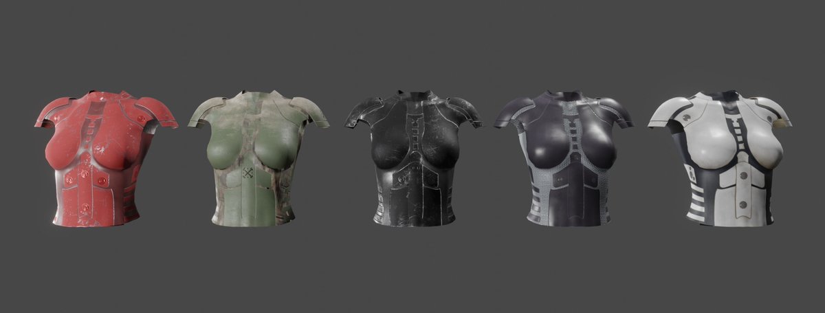 ETHphone's tweet photo. Dont like ghosts ? 😌
Thers is something for #scifi lovers
Pack of 5 #female #lowpoly #gameready chest armor
You can support me and by something on my #CGtrader 
acc 😇😇 
https://t.co/ycGnrIDVy8
#3dmodels #art #military #modeling #3DModel https://t.co/4FIRNhPUIn