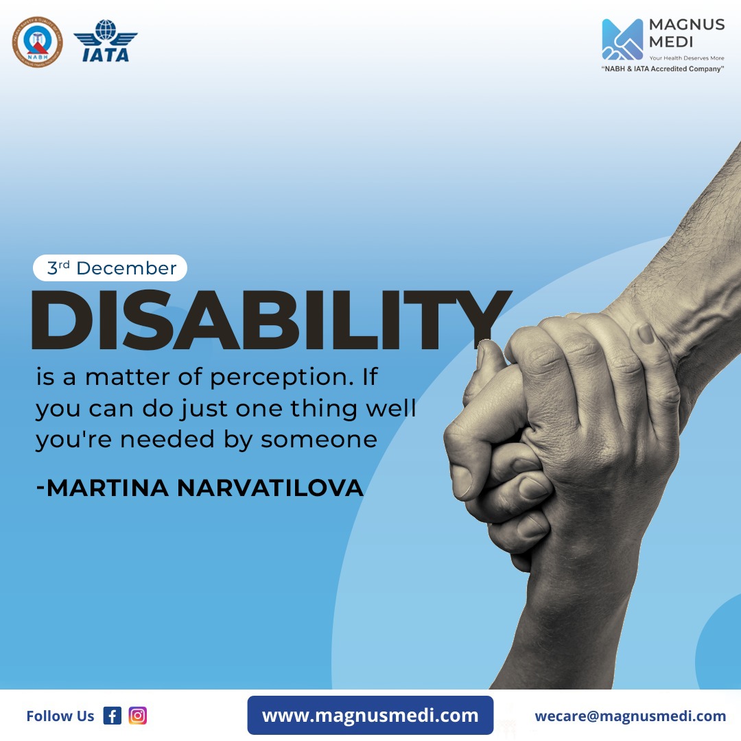 magnusmedi's tweet photo. The International Day of Persons with Disabilities (IDPD) is observed on December 3 every year with an aim to spread awareness about the rights and well-being of people with disabilities. #worlddisabilityday #disabilitysupport #medicaltourism #medicaltourismindia #healthtourism https://t.co/aMQHT0A2vw