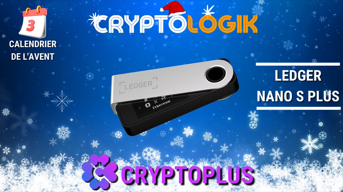 🎄 Calendrier de l'Avent jour #3🎄

Aujourd’hui, c’est <a href="/Crypt0Plus/">CryptoPlus</a> le père Noël 🎅 
🎁 Une Ledger Nano S Plus à gagner 🤞

👇 Pour participer :

🔁 RT &amp;♥️Like
👉 Follow <a href="/Crypt0Plus/">CryptoPlus</a> et <a href="/LogikCrypto/">CryptoLogik</a> 

⏰ TAS: le 05/12 pendant le Crypto Café.