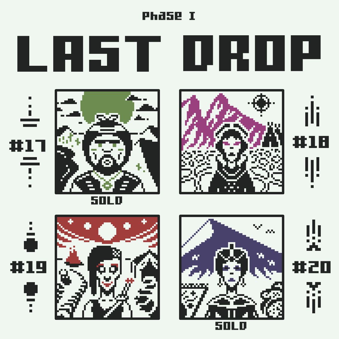 CrypticPixelNFT's tweet photo. ☀️ UPDATE: LAST DROP OF PHASE 1 ☀️
Thanks for the support 🖤

PRICE - 0.004 ETH
PRICE INCREASE AFTERWARDS❗️

#18 - 🔮 Hierophant
https://t.co/QtlyhlEhmv
#19 - ☠️ Scavenger
https://t.co/sjGgbDP3UN

#17 sold to @GreenLanternNFT 🏍️
#20 sold to @Fluffworlds ⚔️

#NFTCollection #NFTs https://t.co/8JPaZqrSj2