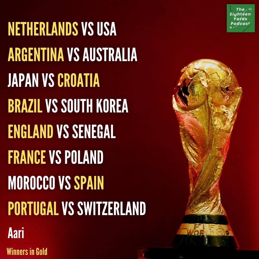 18yardspod's tweet photo. The Group Stage was wild 🤯🔥

We take a moment to appreciate probably the Greatest World Cup Group Stage of All Time and try to predict the games to come! 

Click on the link in our bio for the best podcast experience! 

#FIFAWorldCup https://t.co/Jx64lTsfjq