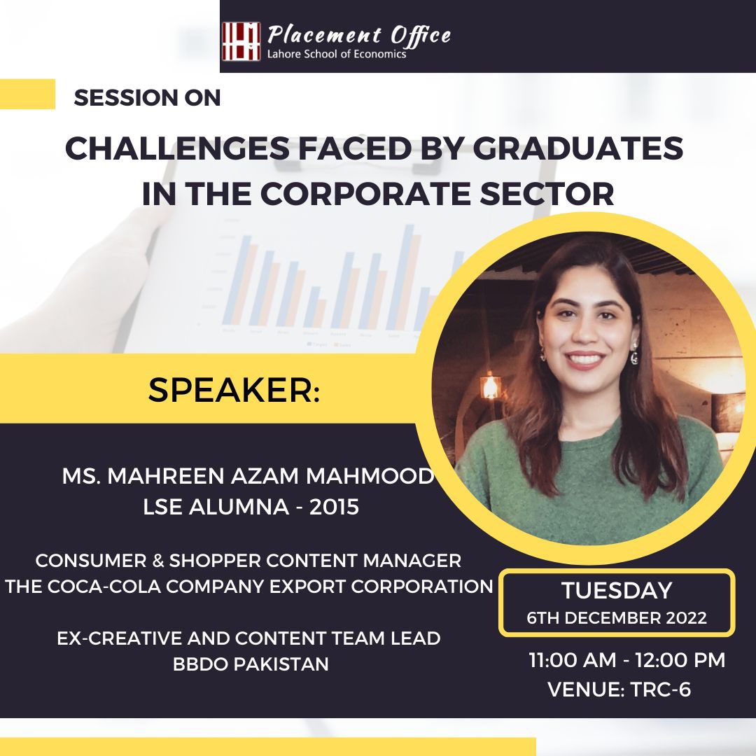 careersLSE's tweet photo. The Placements Office is organising an informative session on “Challenges Faced by Graduates in the Corporate Sector” on Tuesday - 6th December, 2022. 

#workplacechallenges #workplaceculture #workethics #workplacerelations https://t.co/XGiBDKLQDi