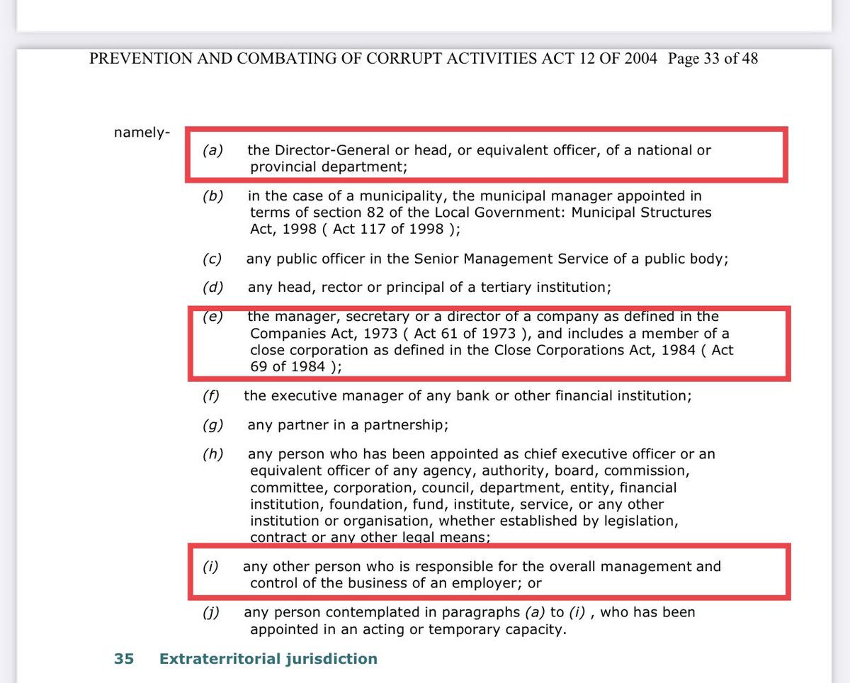 matinyarare's tweet photo. @ThuliMadonsela3 These are the people that must report theft or corruption according to #PRECCA. 

So how did you arrive at the conclusion that #JudgeNgcobo was wrong but you were right? Unless your aim was to discredit the judge but on what authority do you discredit the judge, Stellenbosch? https://t.co/6JTKoMRVLv