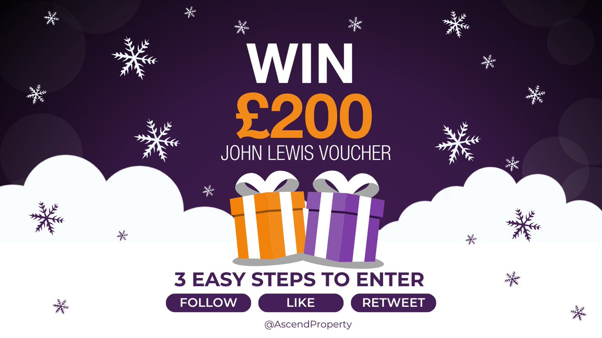 It’s Christmas competition time! 🎁

You could WIN a £200 John Lewis voucher just in time for Christmas. All you have to do is Like, Retweet &amp; Follow to be in with a chance. 

Good luck! 🤞
#AscendChristmasGiveaway #Competition #ChristmasCompetition #Contest #Win #Giveaway