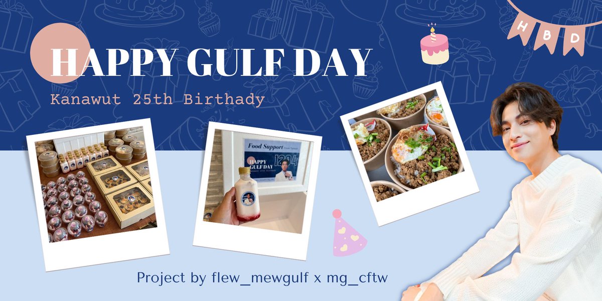 Flew_MewGulf's tweet photo. Happy birthday to Kanawut 🎉
【 Food Support 】
by @flew_mewgulf、@mg_cftw ✨

Far away in Taiwan,
I can't come to the scene.
Then send a good meal,
keep you full and energetic.

#GulfKanawut
#ลูกบอลของคุณบิ๊กกลัฟ
#GiftGulfBirthDay25th
#GULFSpectrumofme https://t.co/cTc1PYfGTW