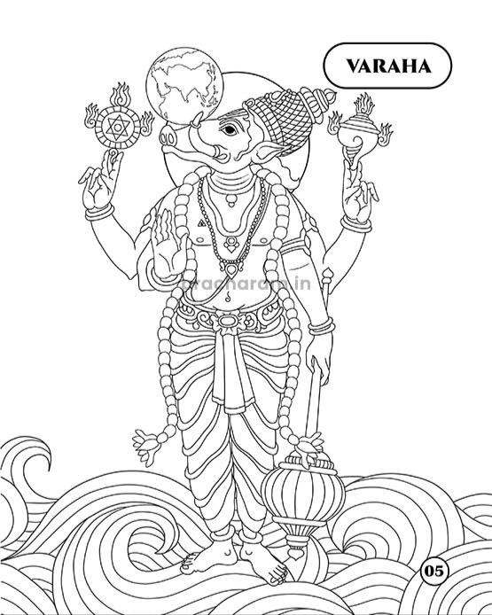 pracharam_in's tweet photo. Improve focus, reduce distraction along with a divine experience for millennials. Perfect gift at just Rs.80 for our new Dashavatara colouring book based on our indigenous traditional art styles 🙏
#dashavatara #dasavatara #dasavatar #dashavataram #10avatars #vishnu https://t.co/0Xogp9F9X9