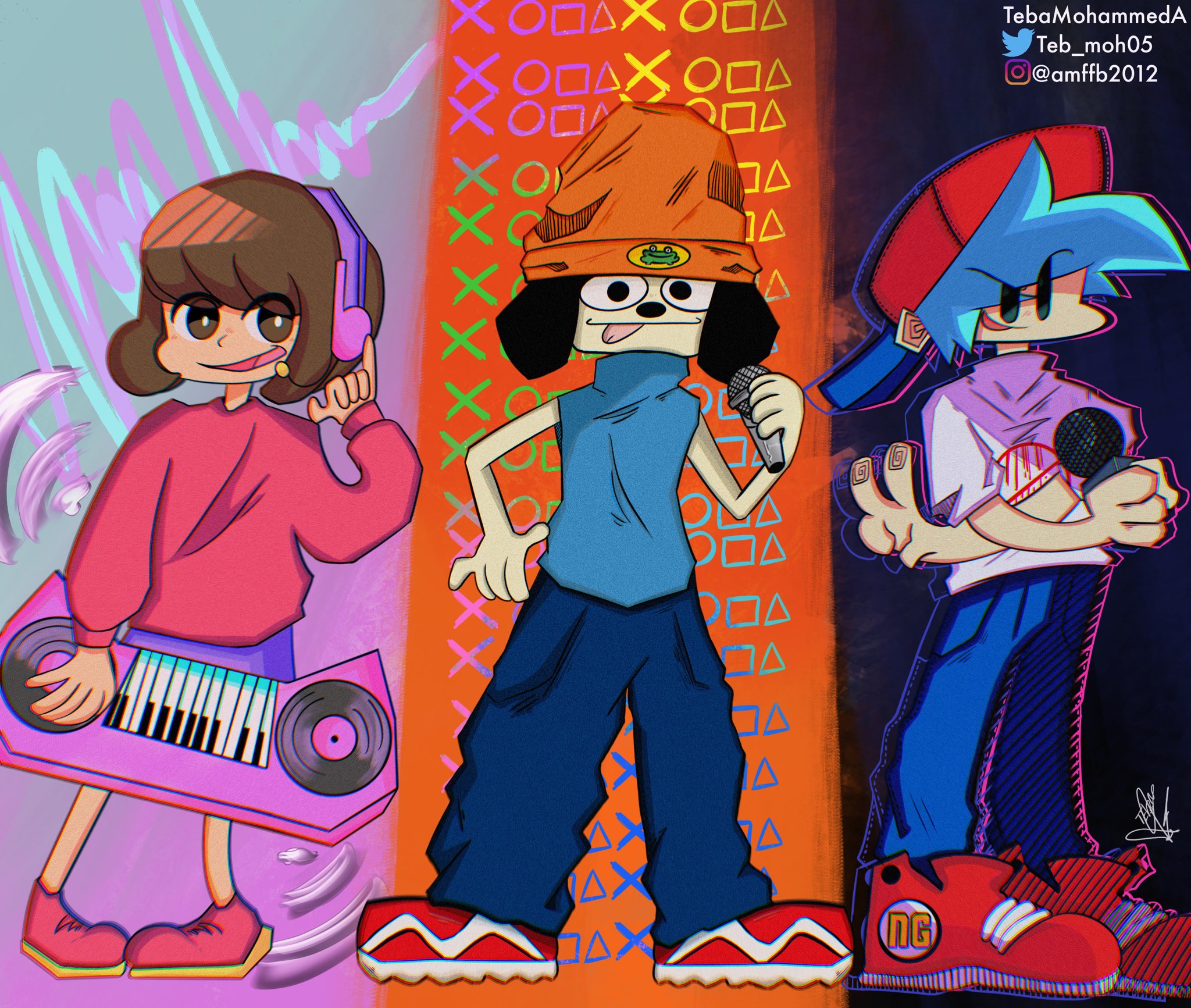 Friday Night Funkin' x PaRappa, FNF PaRappa the Rapper Mod