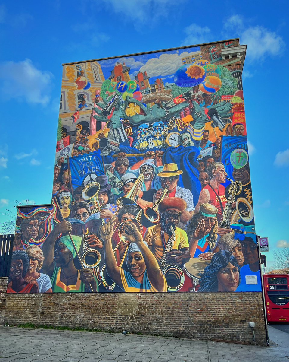 Footways (@footwayslondon) on Twitter photo The Hackney Peace Carnival Mural is an amazing link to Hackney’s art and musical history.
Devised by Ray Walker, who prepared illustrations based on photos taken at Hackney Marsh Fun festival in <a href="/Daubeneyfields/">Gerry Tissier</a>. The project was completed in 1985 after Walker’s premature death. The Hackney Peace Carnival Mural is an amazing link to Hackney’s art and musical history.
Devised by Ray Walker, who prepared illustrations based on photos taken at Hackney Marsh Fun festival in <a href="/Daubeneyfields/">Gerry Tissier</a>. The project was completed in 1985 after Walker’s premature death.