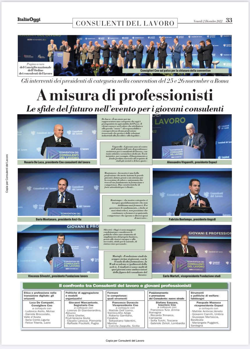 La nostra categoria ci insegna quotidianamente che non dobbiamo mai fermarci. Per governare il cambiamento, e farlo ai suoi ritmi veloci, non possiamo che continuare a formarci acquisendo competenze che aprono a diversi spazi di mercato
consulentidellavoro.it/home/storico-a…