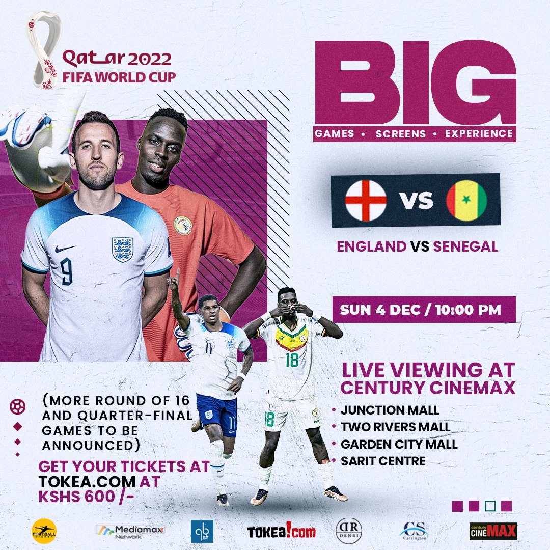 BarakaMwaura's tweet photo. Big screens, surround sound & comfortable seating
Watch the World Cup in Century Cinemax at one of the following malls
- Junction Mall
- Two Rivers Mall
- Garden City Mal
- Sarit Centre
#BigGames
#BigScreens
#BigExperience
Go to https://t.co/QOjqXZgnHV and grab your tickets https://t.co/77OzZRr0Gu