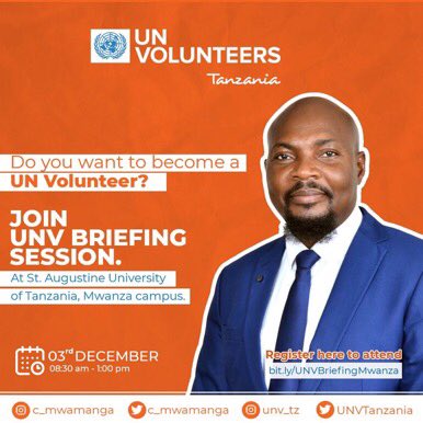 Kazimotoinc's tweet photo. Hello Tanzania, hello #Volunteers, are you ready for UNV Country Awards event? Stay tuned, only 2 days left
On Monday 5th Dec, we recognize your contribution to making the world a better place to live in. What you do is priceless!
#UNVCountryAwards
#TogetherActNow
#UNVTZ https://t.co/aIPj83gbbX