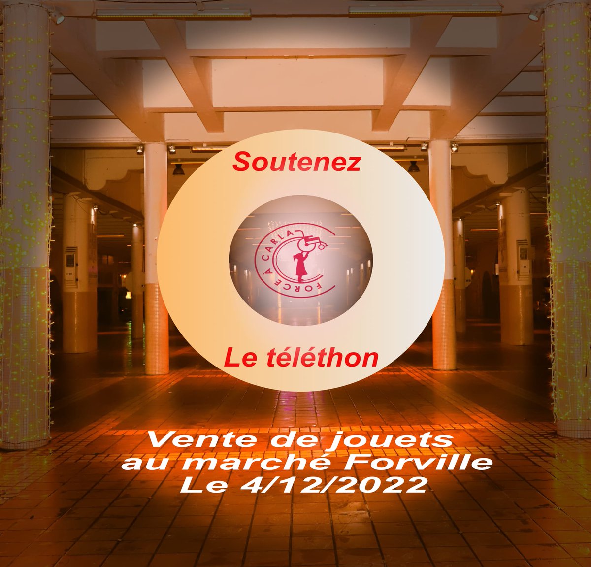 On compte sur vous pour soutenir le <a href="/TelethonCannes/">Force à Carla</a> les amis tous au <a href="/marcheforville/">Marché Forville</a> 👍💪🙏👋