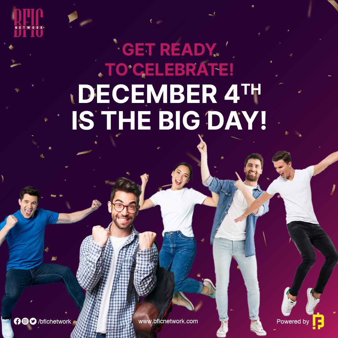 Are you ready to celebrate #December 4th❓
Something big is happening! 💰💰
Big day with Mega #Announcements for the entire BFIC Network Family! ⏳📢
#StayTuned #bficoin #BigNews #Crypto #exciting #offers #GetReady #cryptoworld #CryptoNews