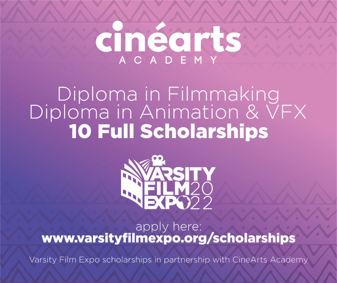 sellymamo's tweet photo. Want a career in Film and TV production? The Varsity Film Expo in partnership with CineArts Academy is offering 10 Full Scholarships to study for Diploma in Filmmaking and a Diploma in Animation. Apply at https://t.co/Selutz4E9N. The closing date for applications 15 Dec 2022. https://t.co/oq8vfzH2ar