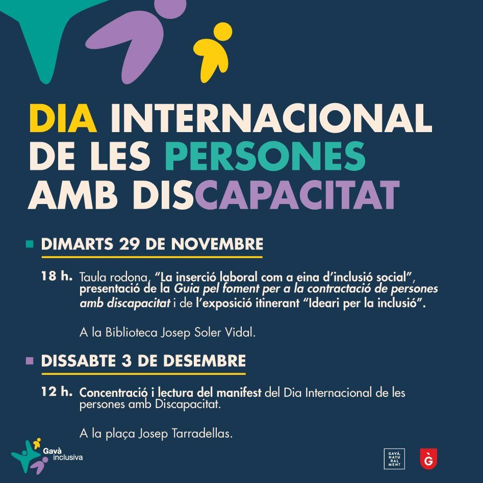 Ens trobem avui a la lectura del manifest #diainternacionaldiscapacidad #gavainclusiva #inclusio