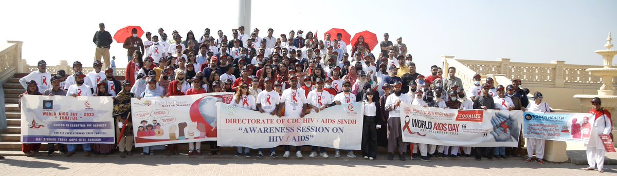 Dr. Ershad Kazmi (@ershadkazmi) on Twitter photo 01.12.2022: CDC HIV/AIDS Sindh organised a walk on the World AIDS Day 2022 at Sea View,Clifton, Karachi. Key Population CBOs & NGOs also participated in the event. #Equalize #WADPK2022 <a href="/SindhHealthDpt/">Heath & Population Welfare Department, GoS</a> <a href="/dghealthsindh/">Director General Health Services Sindh</a> <a href="/control_disease/">Communicable Disease Control-CDC Sindh (Official)</a> <a href="/UNAIDS_Pakistan/">UNAIDS Pakistan</a> <a href="/UNDP_Pakistan/">UNDP Pakistan</a> <a href="/GlobalFund/">The Global Fund</a> 01.12.2022: CDC HIV/AIDS Sindh organised a walk on the World AIDS Day 2022 at Sea View,Clifton, Karachi. Key Population CBOs & NGOs also participated in the event. #Equalize #WADPK2022 <a href="/SindhHealthDpt/">Heath & Population Welfare Department, GoS</a> <a href="/dghealthsindh/">Director General Health Services Sindh</a> <a href="/control_disease/">Communicable Disease Control-CDC Sindh (Official)</a> <a href="/UNAIDS_Pakistan/">UNAIDS Pakistan</a> <a href="/UNDP_Pakistan/">UNDP Pakistan</a> <a href="/GlobalFund/">The Global Fund</a>