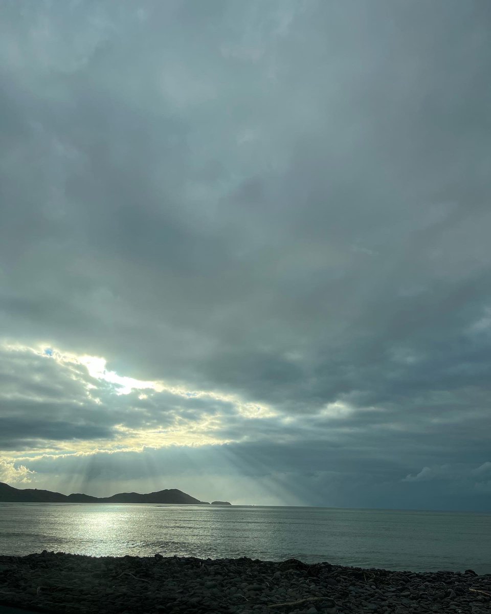 Fantastic lighting from the hidden sun on Ballinskellig Bay yesterday looking from Waterville.