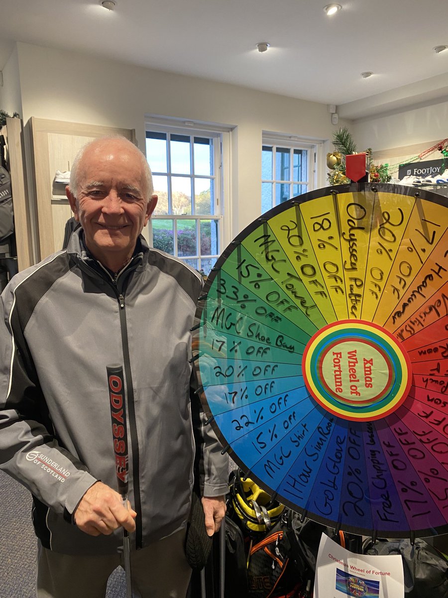Well done Bob winning the Odyssey Putter in our Spin a Prize Christmas Bonanza.
