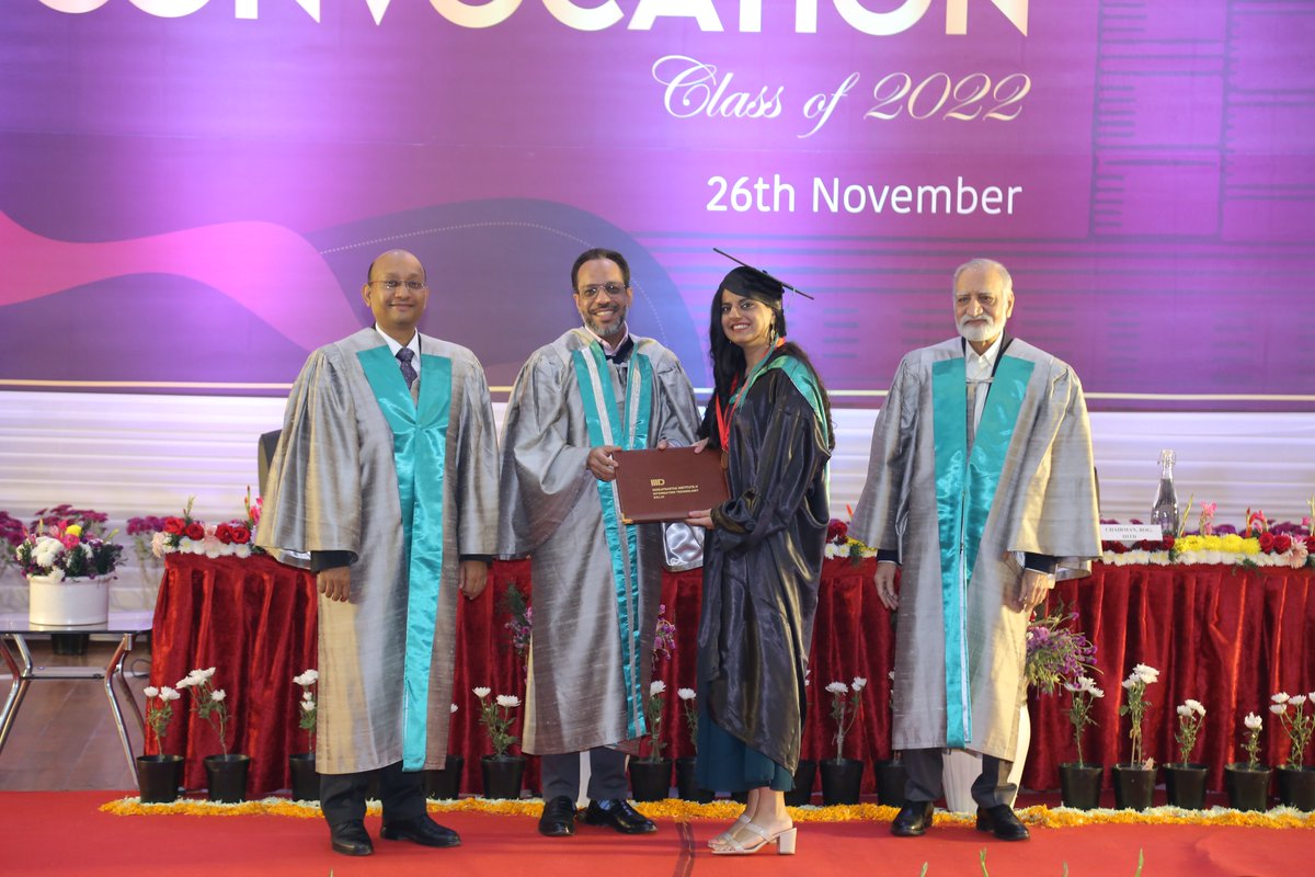 RuhmaMehek's tweet image. I am delighted and proud to share that I have graduated from @IIITDelhi, with a bachelor’s degree in Computer Science and Social Sciences (with Honors). I was also awarded the All Round Performance Medal and the Institute Silver Medal for ranking 1st in my class
#IIITDConvocation
