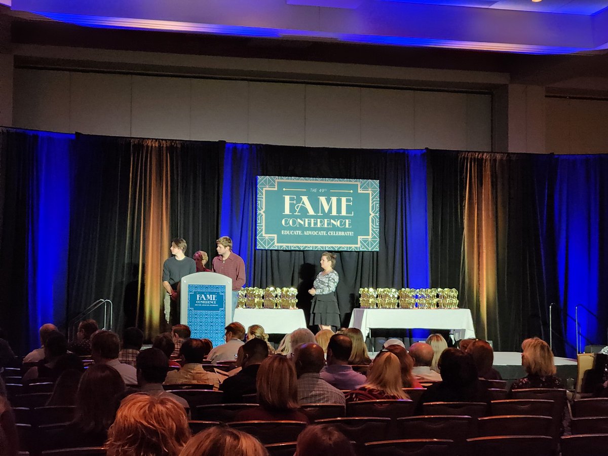 DanielsJen19's tweet photo. #FAME22. #OCPSReads Had a great conference!  So many highlights!   Great messages from authors and presenters.  Awesome Jim Harbin ceremony.  Thanks to all who helped! https://t.co/CUsyQg9NvB