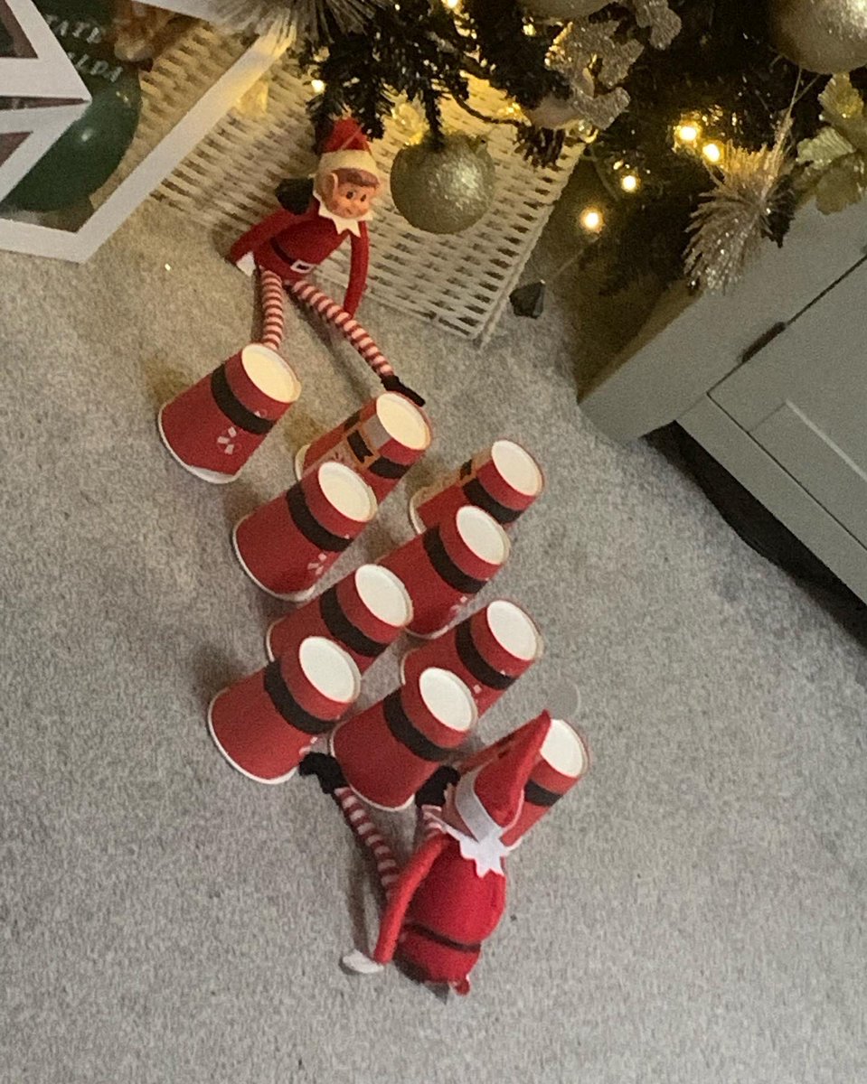 Chelsie0412's tweet photo. Tommy & Elfis played a game and left some hidden treats under the cups! Chocolate coins are acceptable before breakfast in December.
#adventtoremember #adventformatilda is a little donation to our local foodbank https://t.co/gGK98lMQ6t