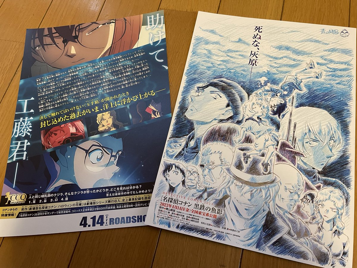 映画 名探偵コナン 灰原哀物語 黒鉄の魚影 フライヤー チラシ ２種各5０枚 名探偵コナン 黒鉄の魚影 映画チラシ フライヤー Hbsmartfactory Ir