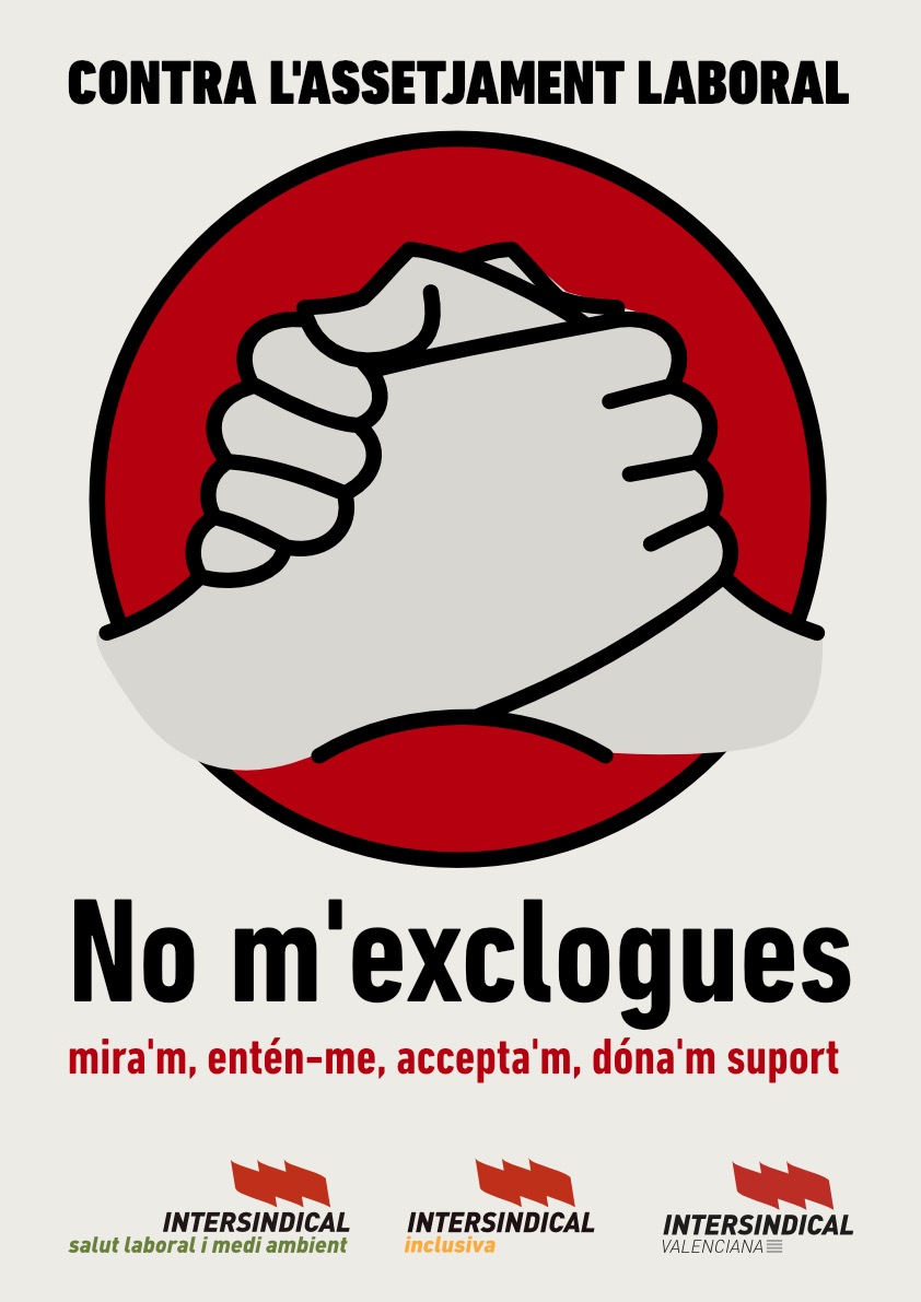 IntersindicalI's tweet photo. 3 de desembre, DIA INTERNACIONAL DE LES PERSONES AMB DIVERSITAT FUNCIONAL, Intersindical Valenciana amb la campanya “No m'exclogues”, recorda la importància de la inclusió social i laboral en el treball.
@IntersindicalV
@iv_stas @IntersindicalSa  @GVAinclusio @sticsmanuel https://t.co/bnqjb5DkvO