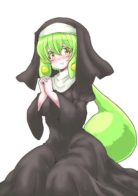 #どんどん土曜日ずんだもん 
今日のシスター服です 